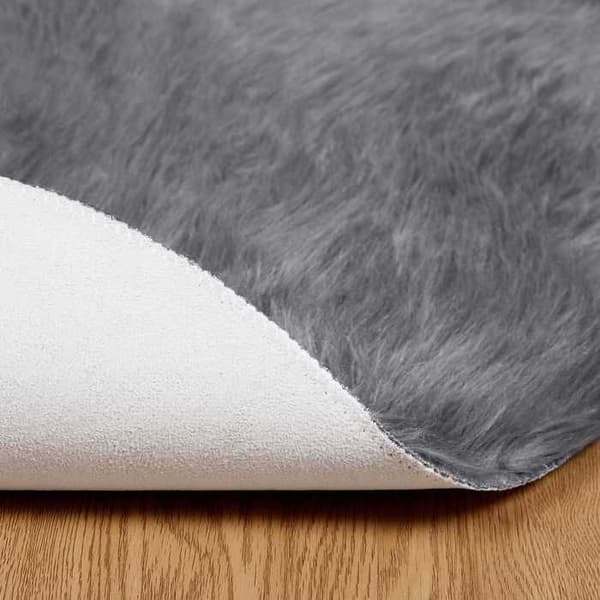 Tæppe - MAISON EXCLUSIVE - TAFALLA - Ø 160 cm - Polyester - Antracit antracit