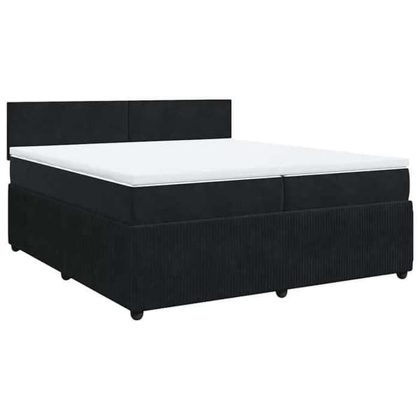Maison Exclusive - Sängyn runkopatja ja patja Musta 200x200 cm Sametti