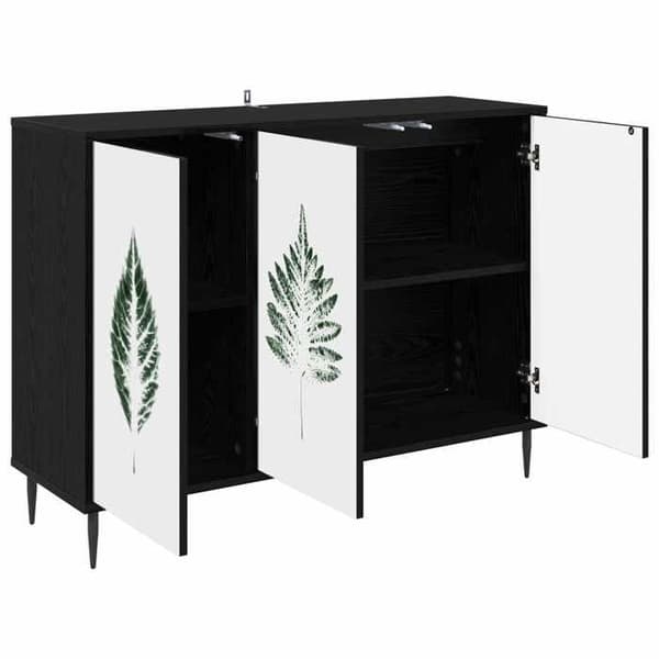 Maison Exclusive - Buffet HANAU Sort eg 102 x 33 x 76 cm Ingeniørtræ