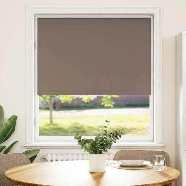 Maison Exclusive - Rullgardin mörkläggande kaffe 100x130cm tygbredd