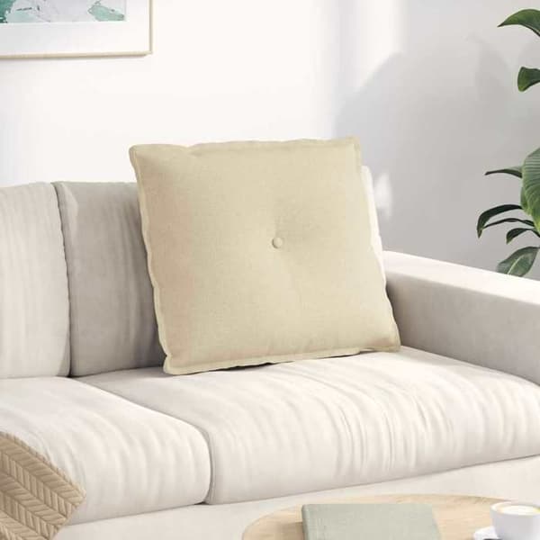 Maison Exclusive - Rygpude Creme 60 x 19 x 50 cm stof