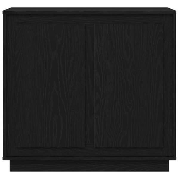 Buffet - EKSKLUSIVT HUS - Sort eg 80×40×75 cm - Ingeniørtræ - Skandinavisk stil - Døre svart ek