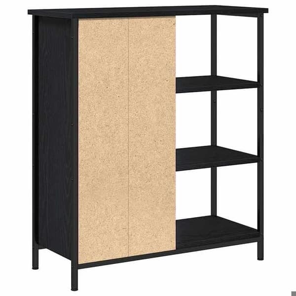 Maison Exclusive - Buffet Sort egetræ 70 x 30 x 80 cm svart ek