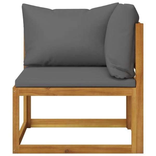 Maison Exclusive - Havegruppe 5 stk med pude i solid akacietræ
