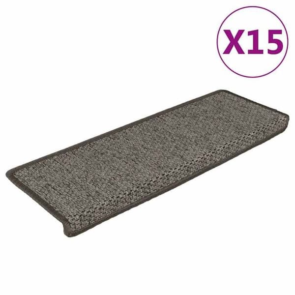 Maison Exclusive - Selvklæbende trappetæpper 15 stk 65x21x4 cm Grå og beige