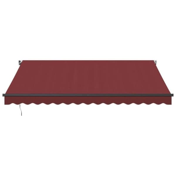 Fällbart tak - EXKLUSIV HUS - 400x350 cm - Manuell - Aluminiumram - UV-skydd Bordeaux