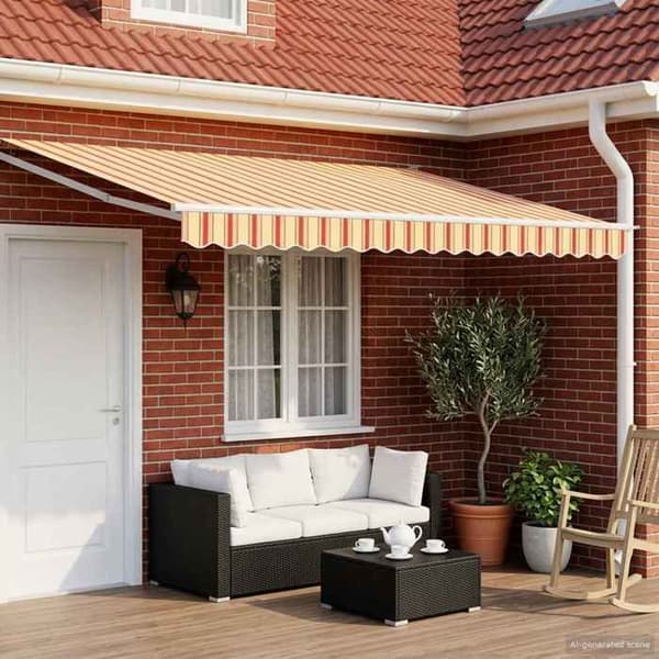 Maison Exclusive - Manuel udtrækkelig butik med multicolor LED 4,5 × 3 m