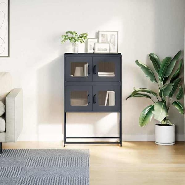Maison Exclusive - Buffé hög antracit 68x39x107 cm stål