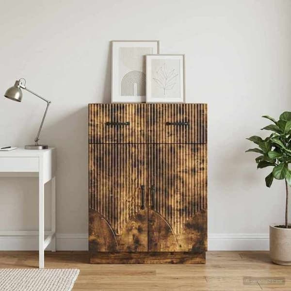 Maison Exclusive - Buffet Røget Eg 66 x 34,5 x 87 cm Ingeniørtræ