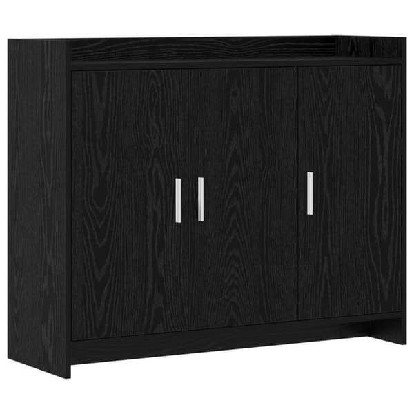 Maison Exclusive - Buffet Sort egetræ 98,5 x 33 x 80 cm Ingeniørtræ