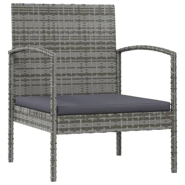 Maison Exclusive - Trädgårdsmöbler 16 delar med kuddar, flätad resin, grå