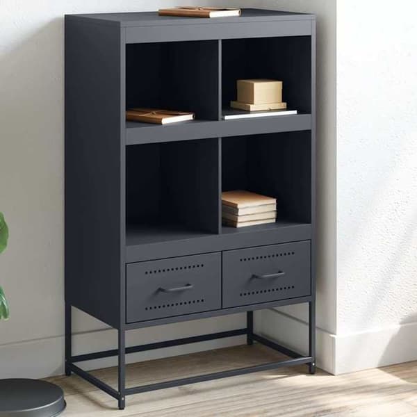 Maison Exclusive - Høj buffet antracit 68x39x111,5 cm stål antracit