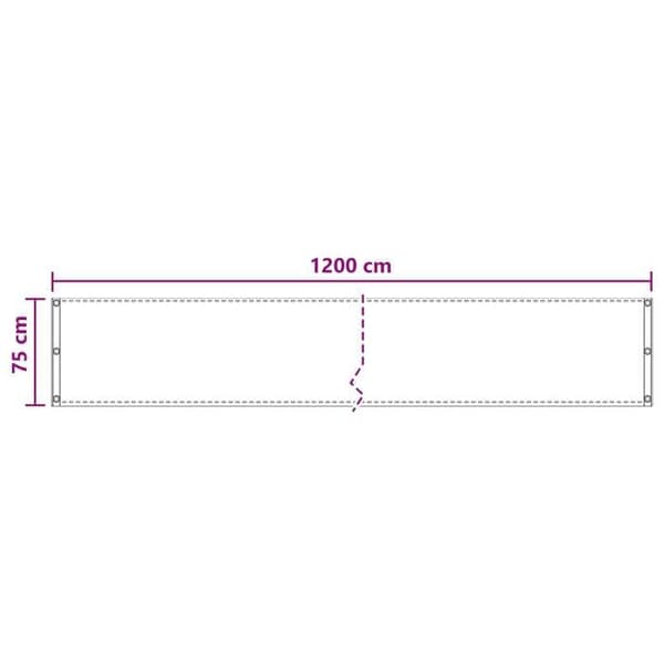 Maison Exclusive - Balkongskärm Vit 75 x 1200 cm HDPE och Aluminium