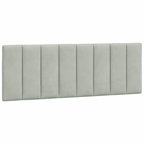 Päätytyyny - MAISON EXCLUSIVE - Hanko - Vaaleanharmaa - 140 cm - Pehmustettu sametti Ljusgrått