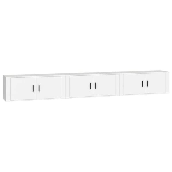 Maison Exclusive - Väggmonterade TV-möbler 3 st vit 100x34,5x40 cm Vit
