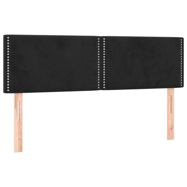Maison Exclusive - Sängyn lamellipatja mustalla 140x200 cm sametilla
