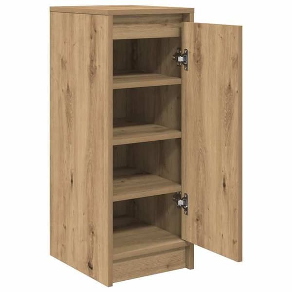 Maison Exclusive - Håndlavet skoskab i egetræ 29,5x34x76 cm