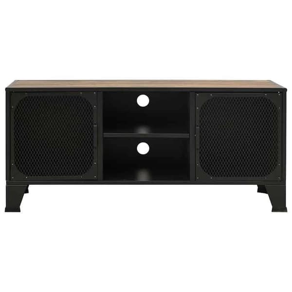 Maison Exclusive - TV-møbel i rustik brun 105x36x47 cm Metal og MDF Rustik brun