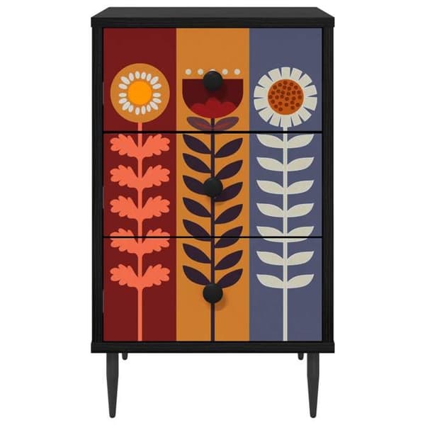 Maison Exclusive - Nattens bord ESSEN Sort eg 36 x 33 x 61 cm