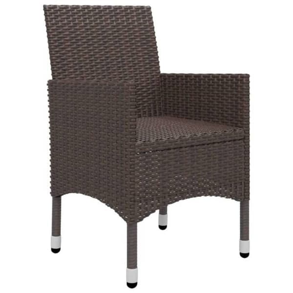 Maison Exclusive - 5 osan puutarhapöytäryhmä ruskea brun