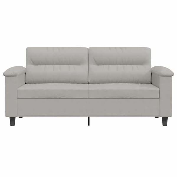 Maison Exclusive - 2-personers sofa i lys grå 140 cm mikrofiberstof