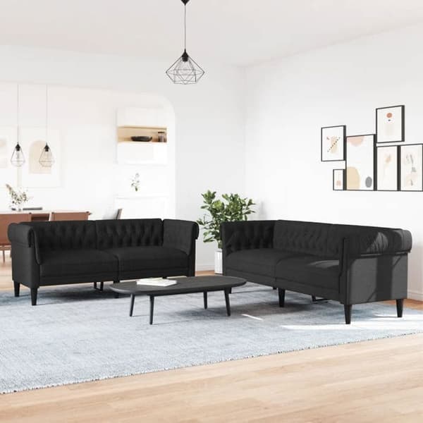 Maison Exclusive - 2 kpl mustia kangassohvia