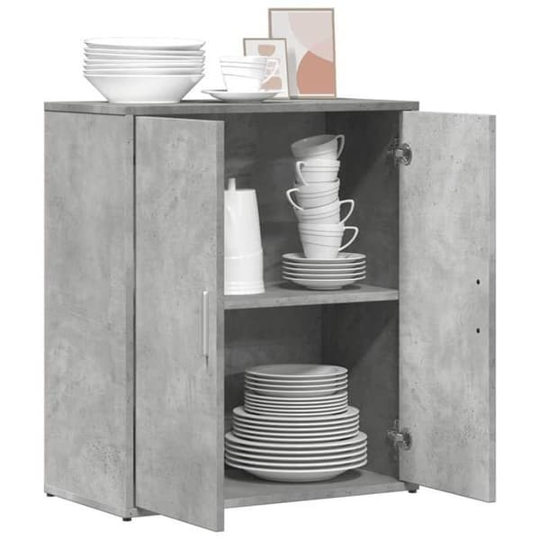 Maison Exclusive - Betonggrå buffé 60x31x70 cm ingenjörsträ