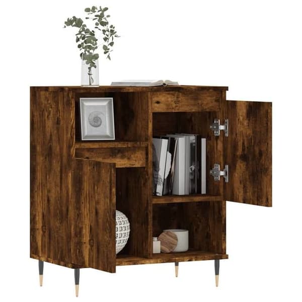 Maison Exclusive - Buffé Ek rökt 60x35x70 cm Ingenjörsträ