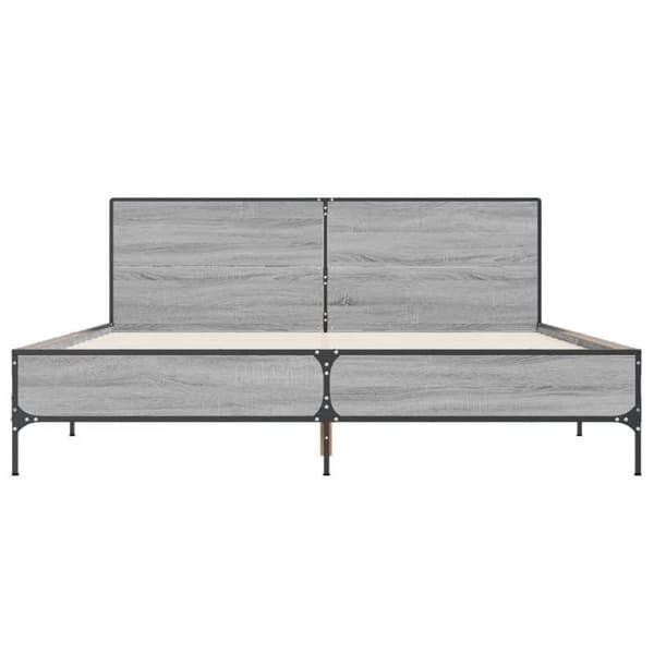 Maison Exclusive - Sengestel uden madras sonoma grå 140x200 cm Sonoma grå