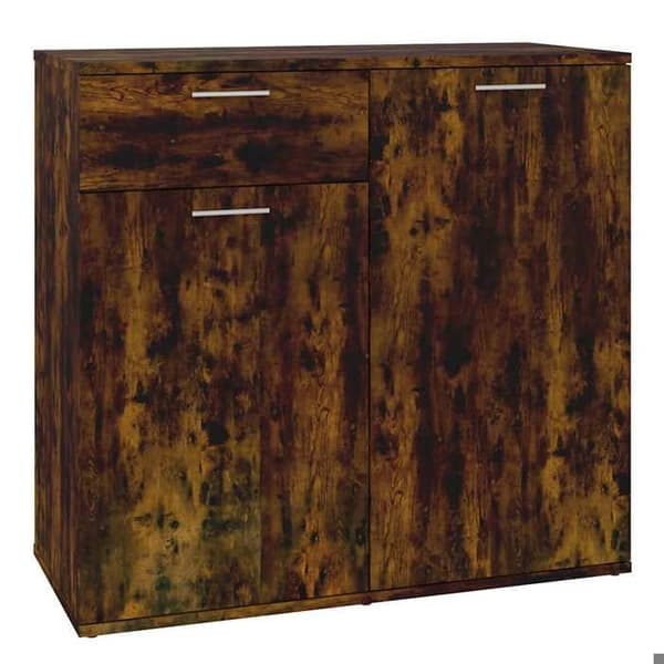 Maison Exclusive - Buffet Røget Eg 80x36x75 cm Ingeniørtræ