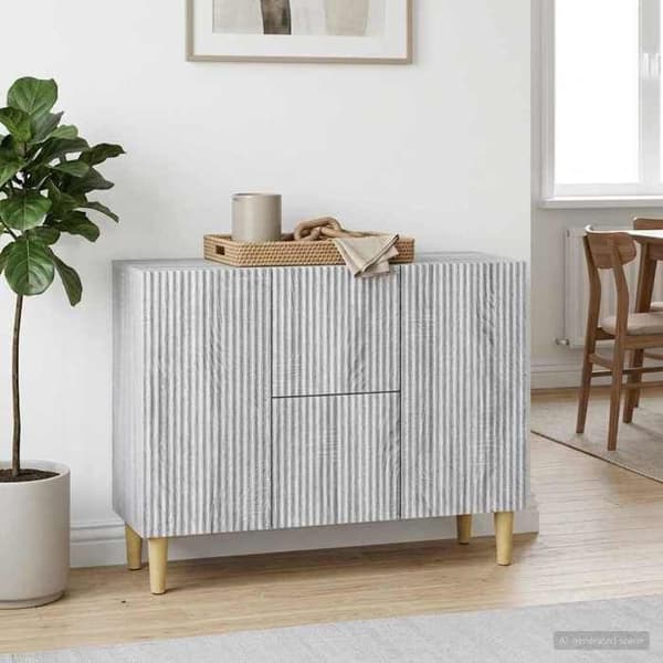 Maison Exclusive - Buffet Sonoma grå 89 x 34,5 x 60 cm Ingeniørtræ