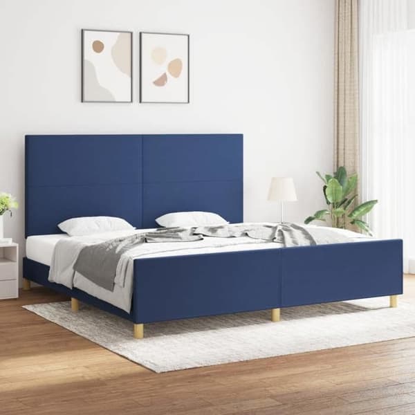 Maison Exclusive - Sengestel uden madras blå 200x200 cm stof