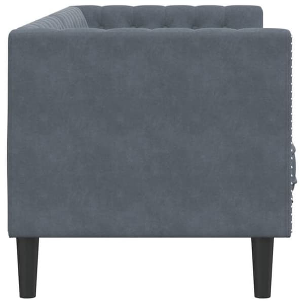 Maison Exclusive - Chesterfield sofa med puder 3 pladser mørkegrå velour