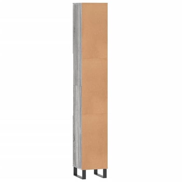 Maison Exclusive - Badskåp sonoma grå 30x30x190 cm ingenjörsträ