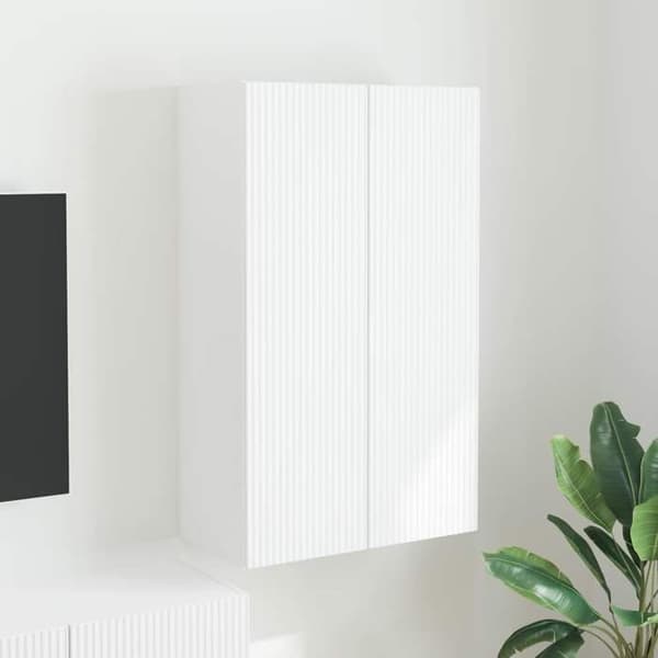 Maison Exclusive - Väggmonterad TV-möbel 59,5 x 31 x 100 cm Vit Ingenjörsträ
