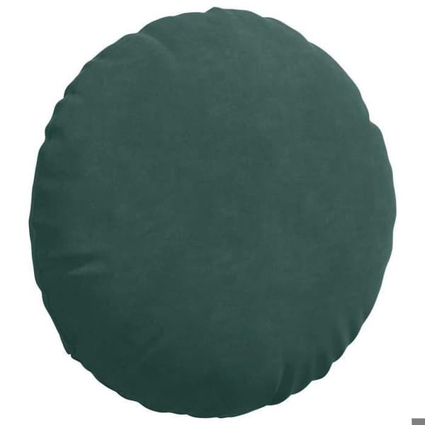 Istuinalusta - EXKLUSIIVINEN KOTI - Pyöreä Ø40 x 13 cm - Sametti - Polyesteritäyte - Irrotettava (2 kpl) Mörkgrön