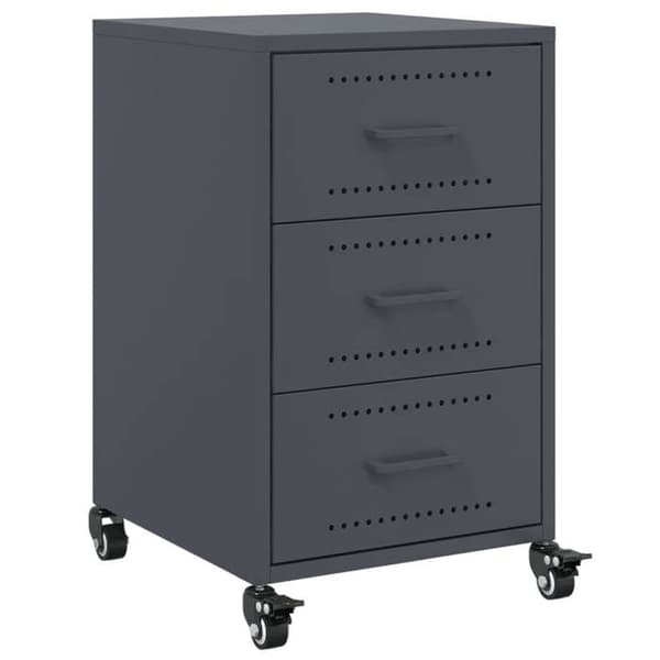 Maison Exclusive - Sängbord antracit 36x39x59 cm stål