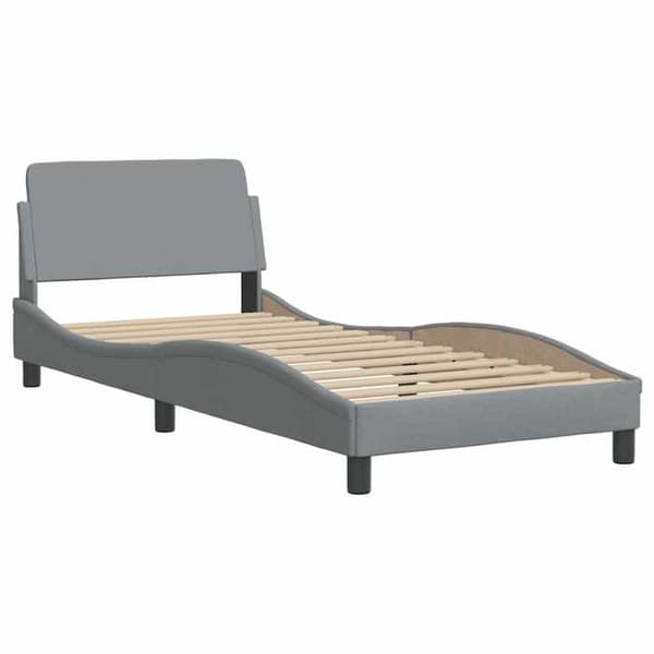 Maison Exclusive - Dover-harmaa sänkykehys 90x190 cm kangas ljusgrått