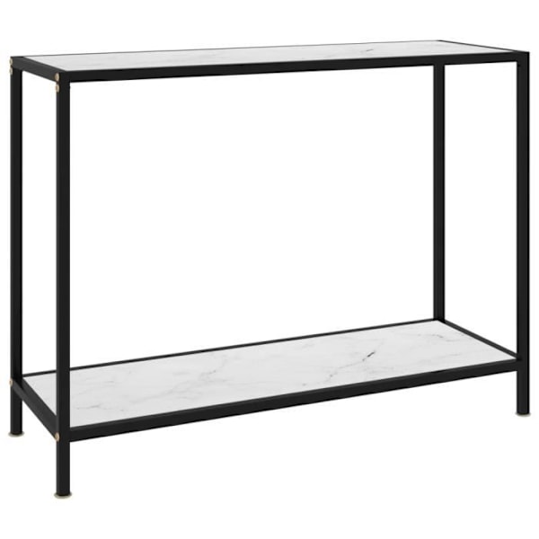 Konsolbord - Härdat glas - Vit - 100x35x75 cm Vit