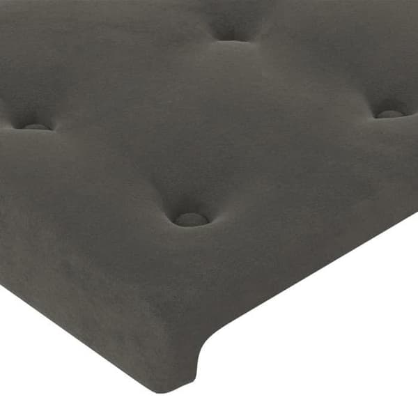 Maison Exclusive - Päätylevy korvilla Tummanharmaa 203x23x78/88 cm Sametti Mörkgrå