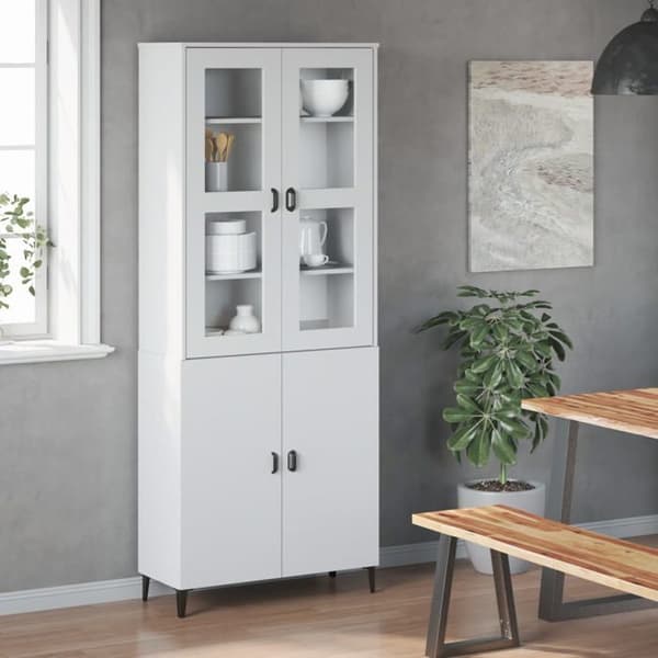 Maison Exclusive - Bordplade til VIKEN buffet i hvidt ingeniørtræ