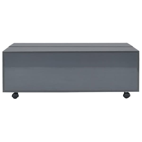 Soffbord - Exklusivt Hem - Utsträckbar på båda sidor - Blank finish - Grå 100x100x35 cm grå