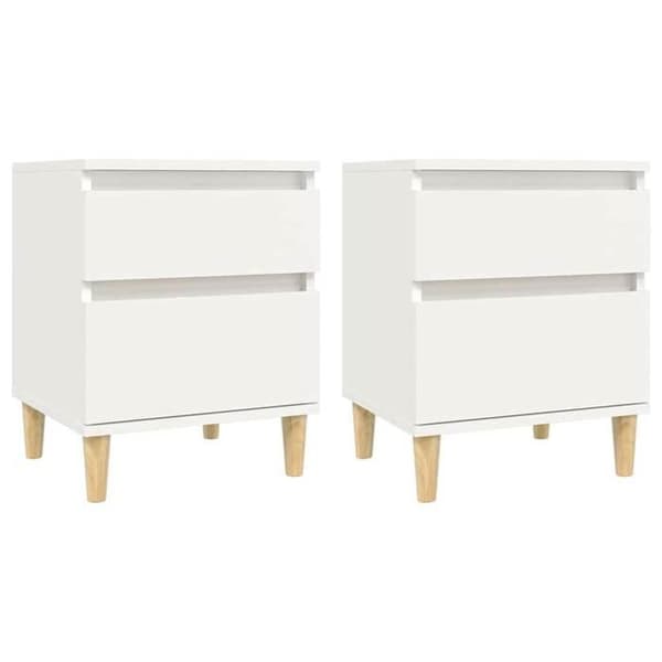 Maison Exclusive - Sängbord 2 st Vit 40x35x50 cm