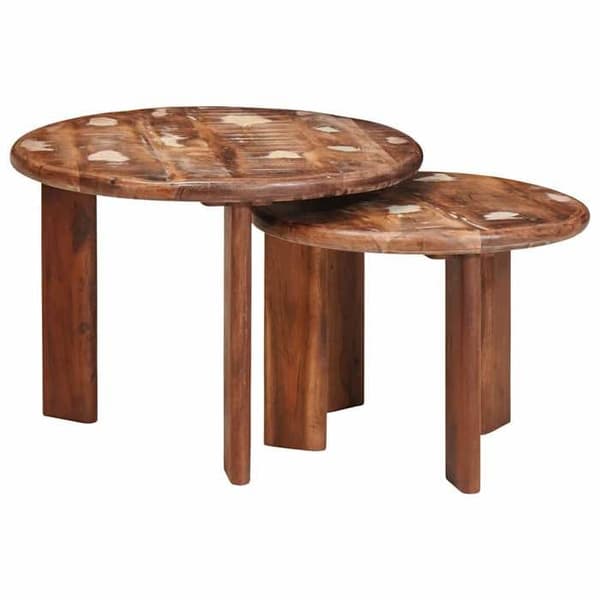 Borde - EKSKLUSIV HUS - Gigognes 2 stk - Gul - Rund - Ø50/Ø40 cm