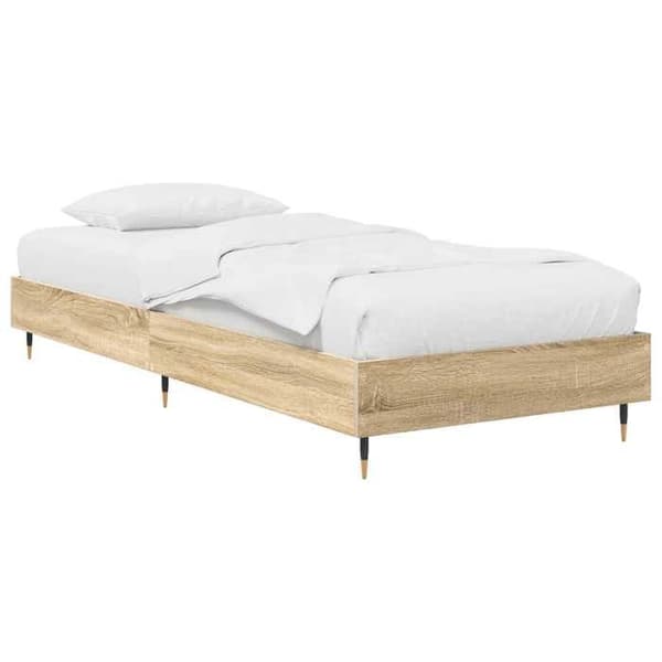 Maison Exclusive - Sängram Ek Sonoma 80 x 200 cm Ingenjörsträ