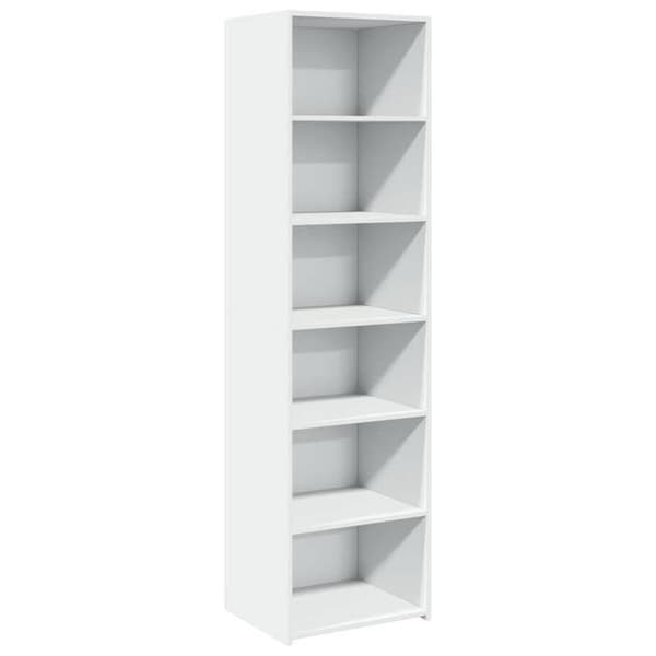 Maison Exclusive - Vit hög buffé 50x41x185 cm i ingenjörsträ
