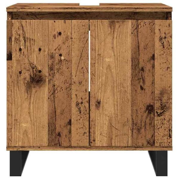 Maison Exclusive - Badrumsskåp gammalt trä 58x33x60 cm ingenjörsträ