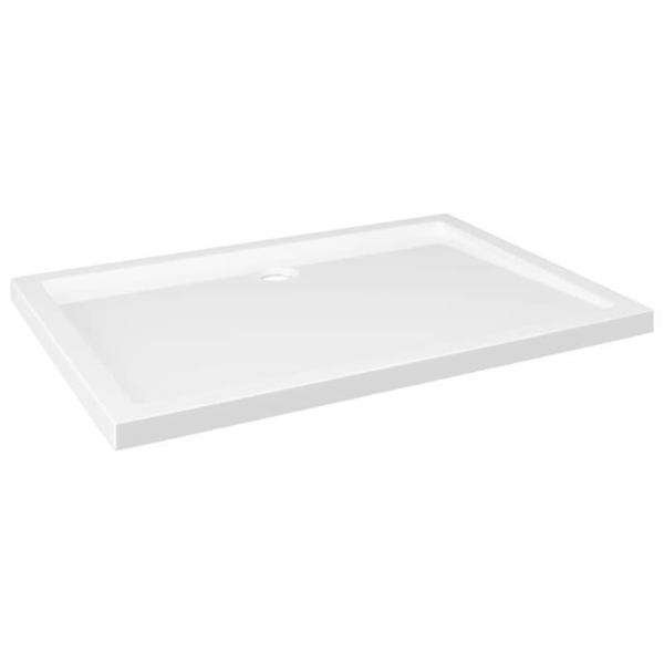 Duschbrunn - vidaXL - Rektangulär - ABS Vit - 70x100 cm - Lågt tröskel Vit