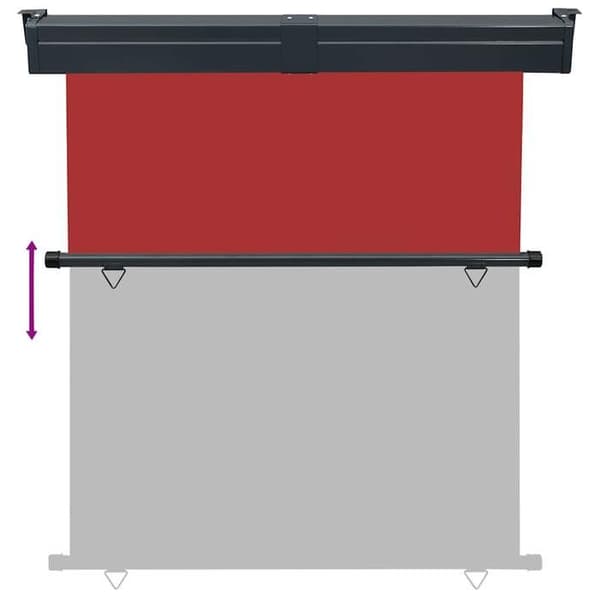Sidemarkise - EKSKLUSIV HUS - 175x250 cm - Rød - Aluminium & polyester - Justerbar 250 cm Röd