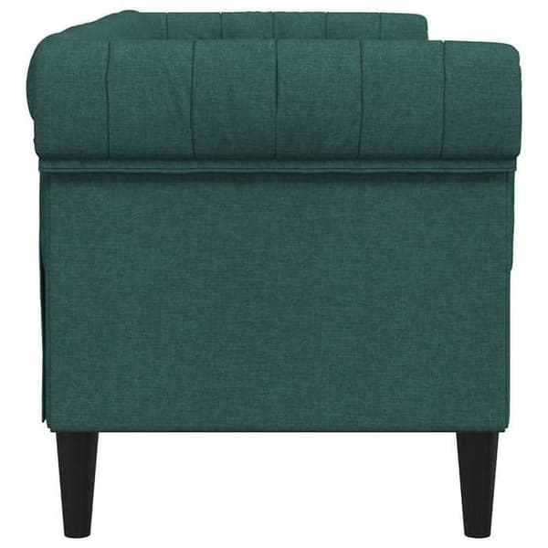 Maison Exclusive - Chesterfield-soffa 2 platser mörkgrön tyg Mörkgrön